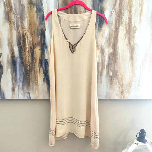 Velvet by Graham & Spencer Dresses & Skirts - Gorgeous Velvet by Graham & Spencer  women's cream silk dress Size: Meduim